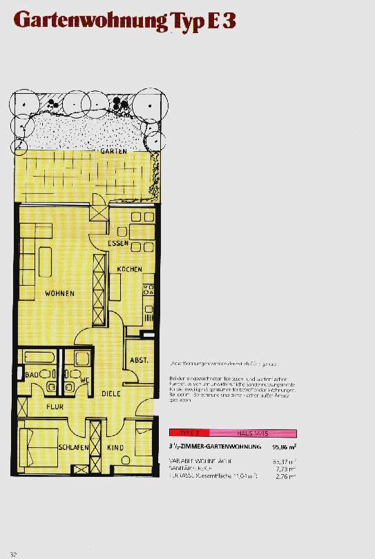 Gartenwohnung Typ E3