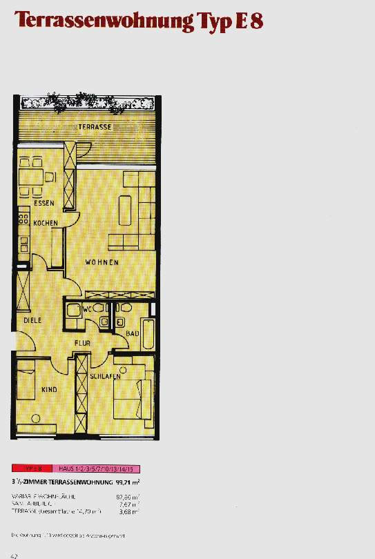 Terrassenwohnung Typ E8