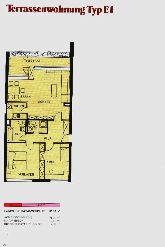 Terrassenwohnung Typ E1